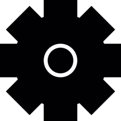 Cogwheel Big Stencil Svg Design File, Free Vectors File